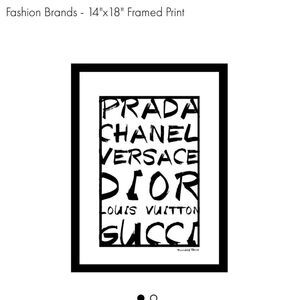 PRADA, CHANEL,VERSACE,DIOR THE FAIRCHILD PARIS  PRINT EXCLUSIVE LUXURY FRAMED